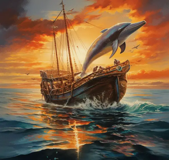 Dolphins and boats