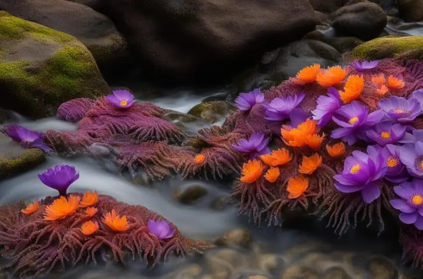 Anemones in tide pools