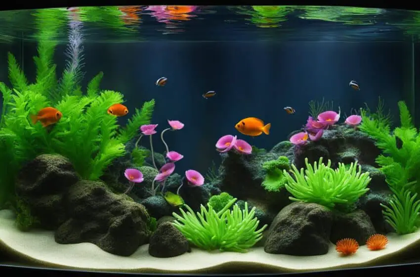 Aquarium anemone placement