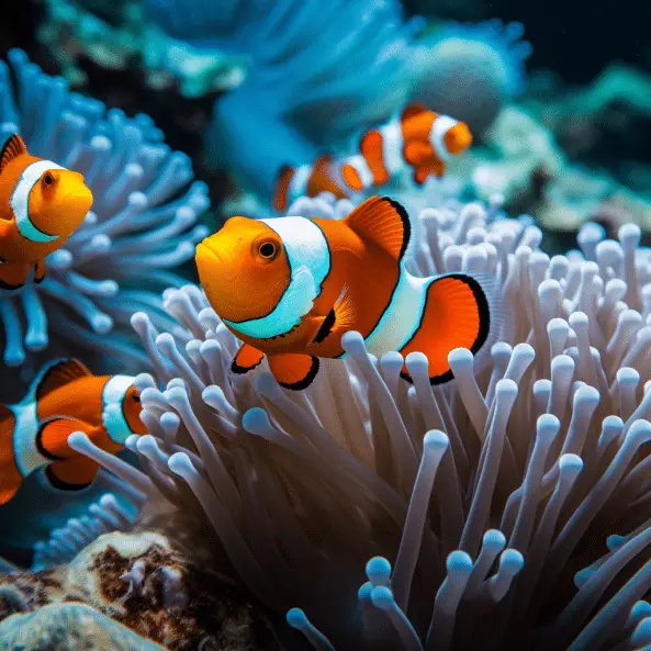 Clownfish and Anemones symbiotic 