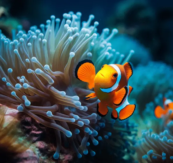 Clownfish and Anemones symbiotic