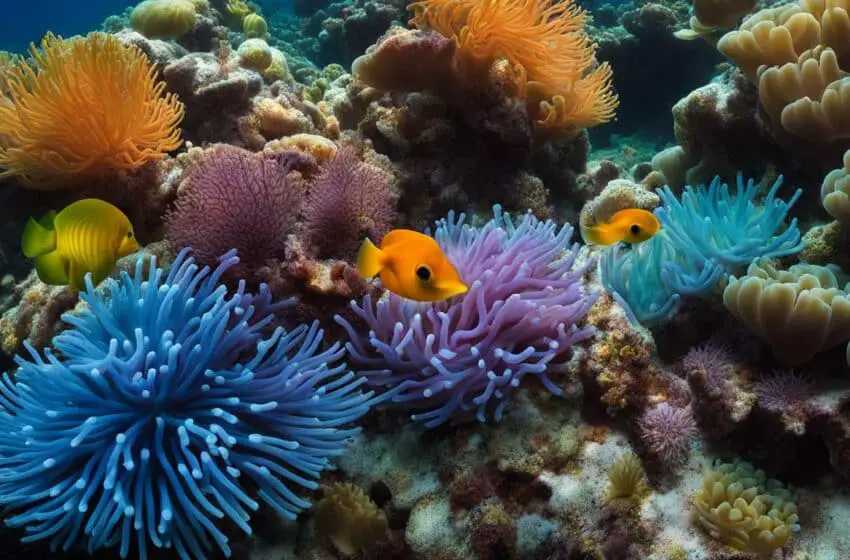 Tropical sea anemones