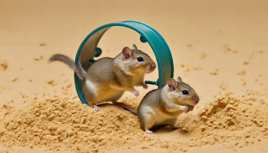 Different types of gerbil exercise