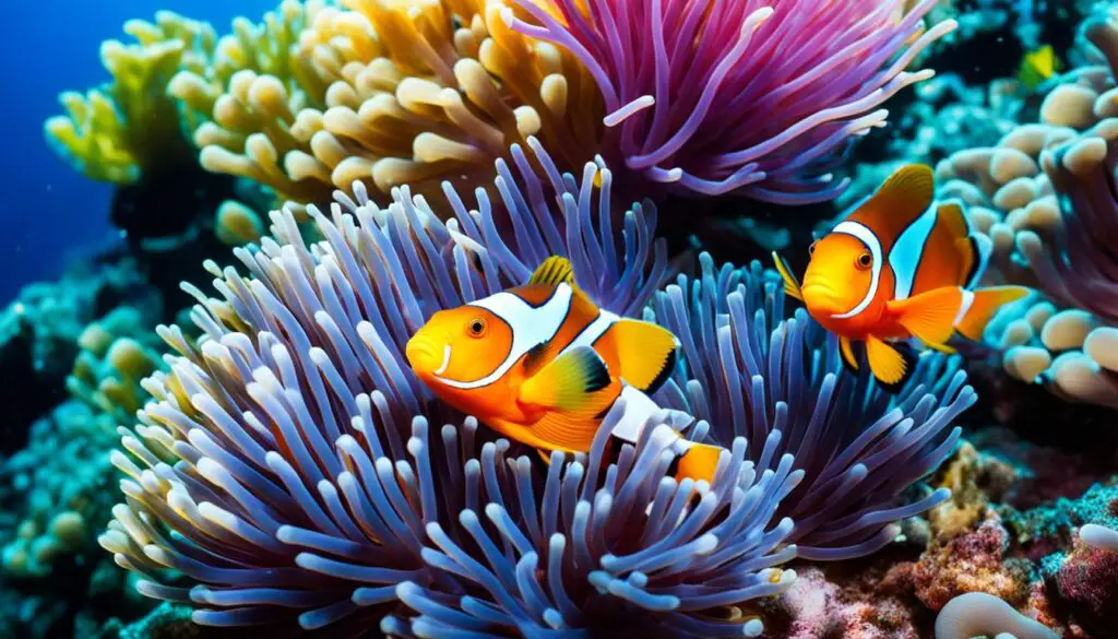 anemonefish in coral reef