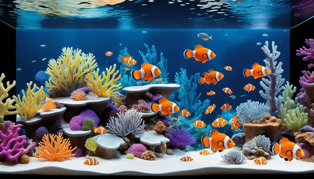 Clownfish tank themes and decorations