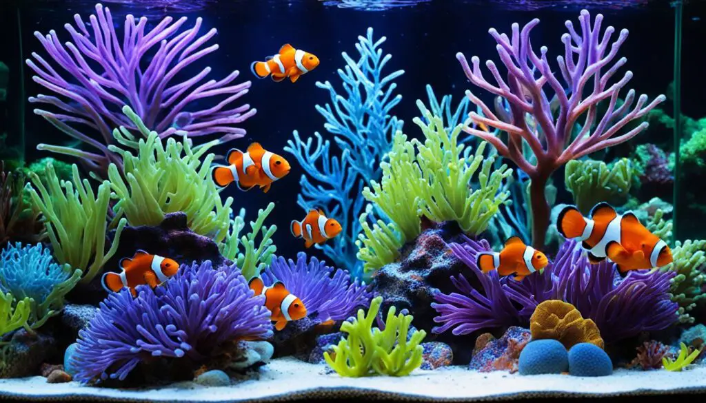 Decorating a clownfish tank