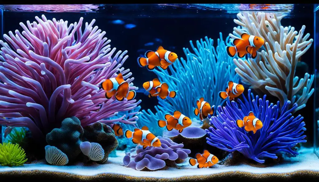 Clownfish tank ecosystem balance