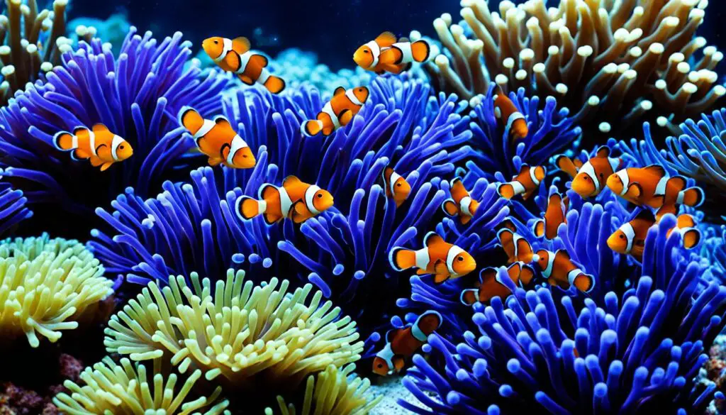 Clownfish tank ecosystem health