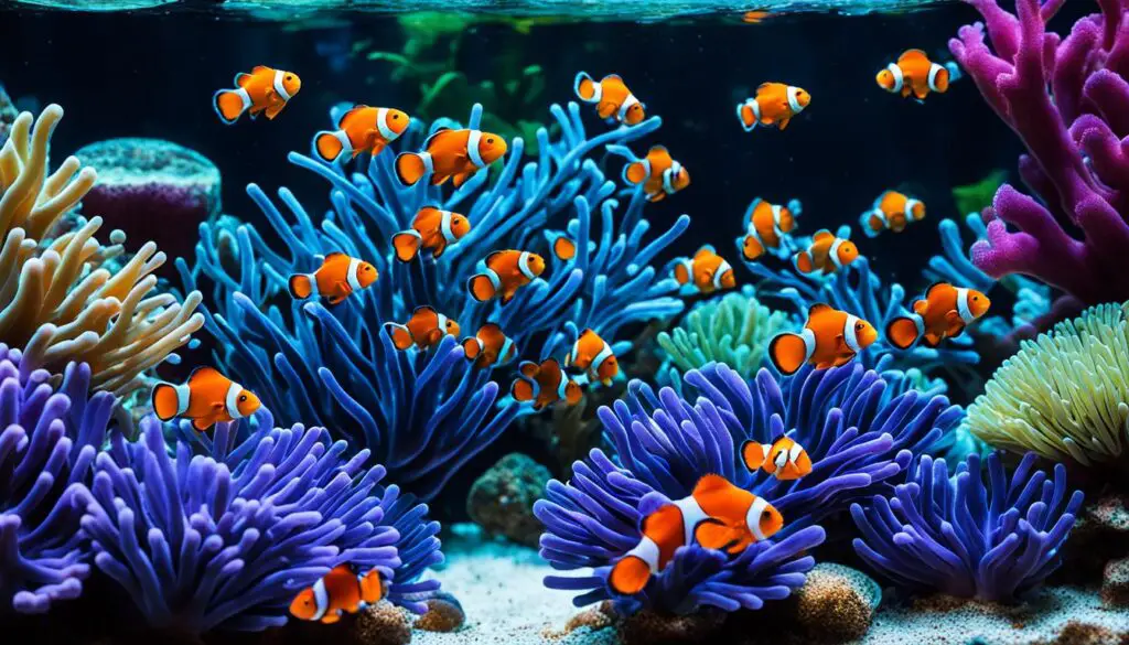 Clownfish tank ecosystem management