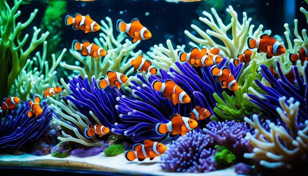 Clownfish tank marine biodiversity