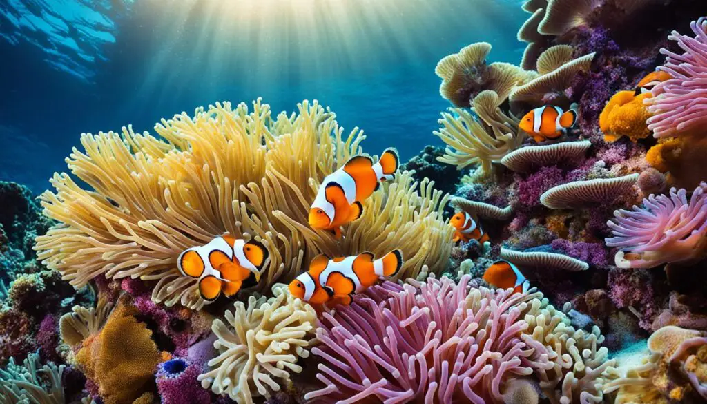 clownfish and coral reef